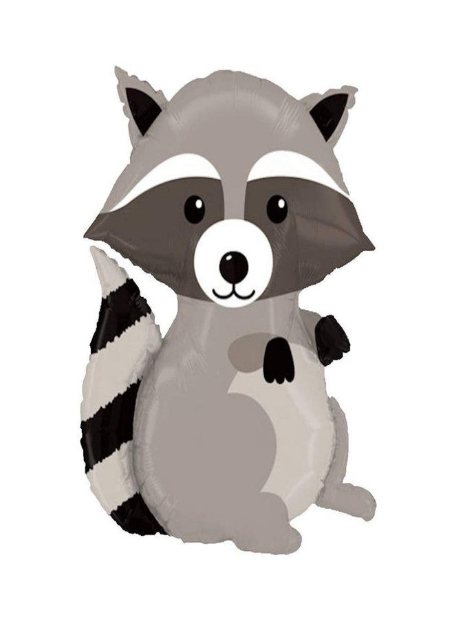 Artisan Owl Adorable Woodland Raccoon 36" Foil Party Balloon - Image 1
